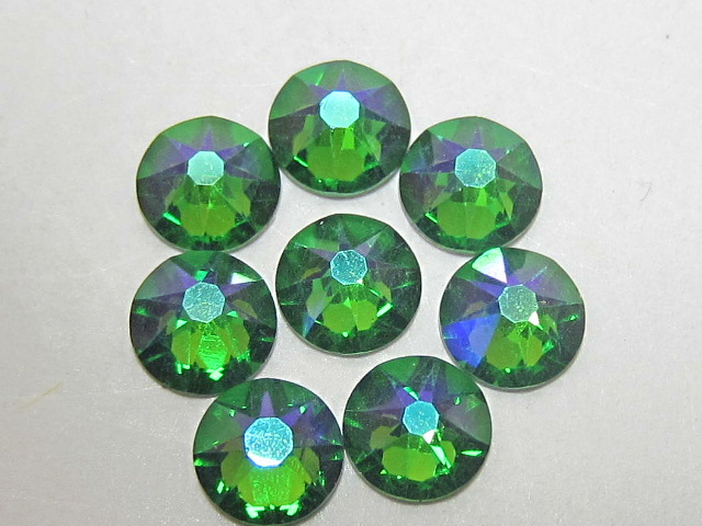 72 pcs. 20ss FERN GREEN GLACIER BLUE BRILLIANCE FLATBACK Rhinestones